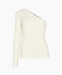 Co'Couture Sweater Badu Asym Rib Knit Off White