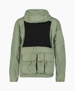 Cp Company Jack Flatt Nylon Reversible Hooded Groen