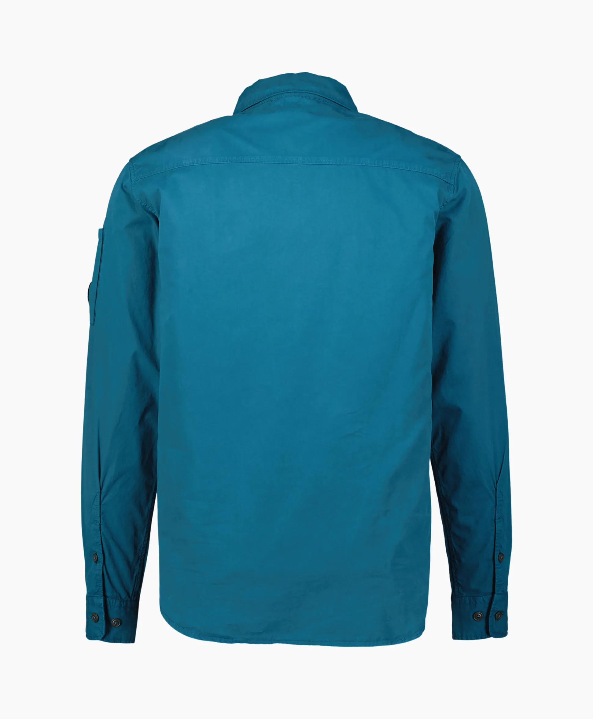 Cp Company Overshirt Gabardine Zipped Blauw