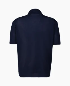 Cp Company Polo Filo Di Scozia Knitted Donker Blauw