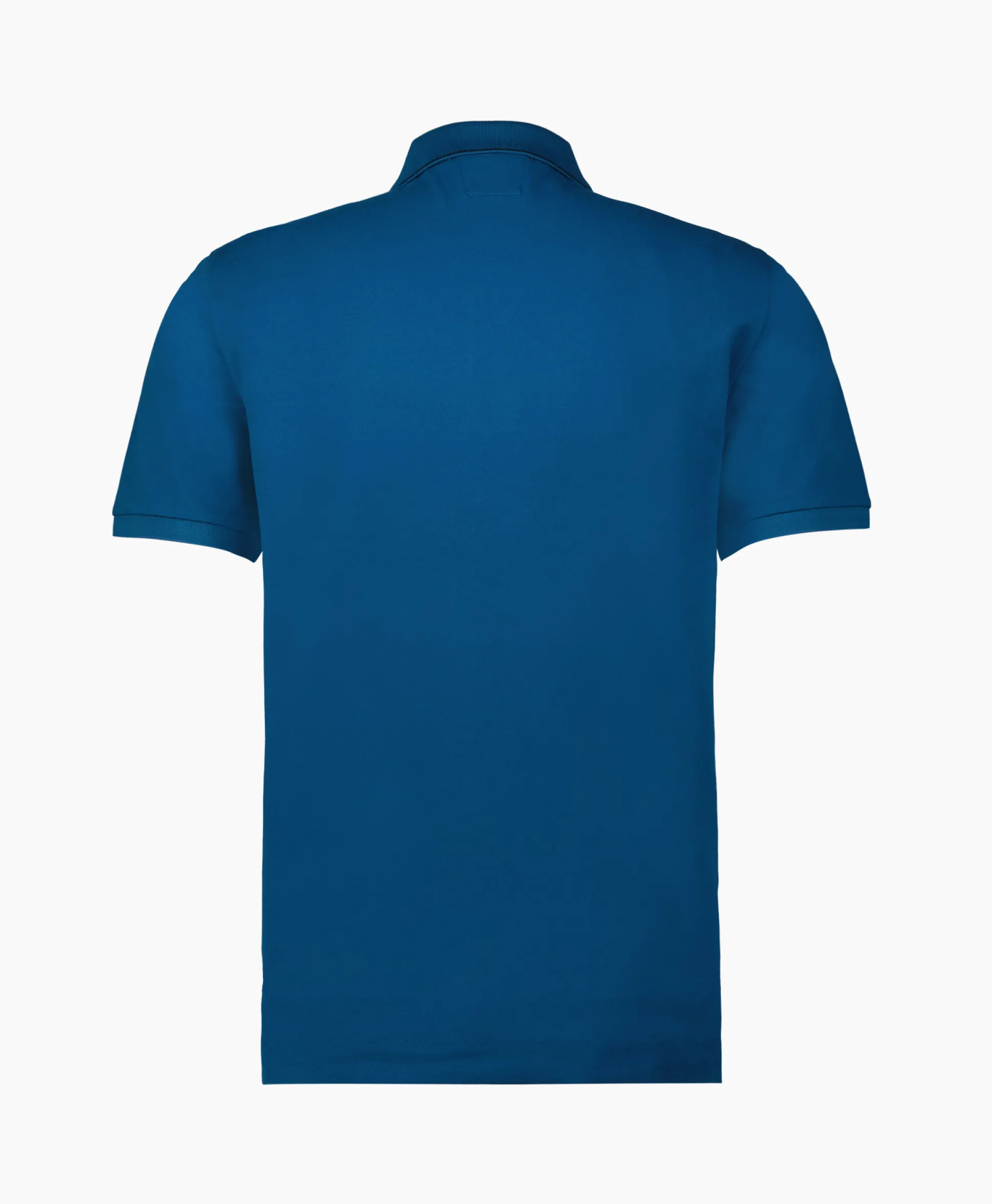 Cp Company Polo Stretch Piquet Striped Collar Blauw