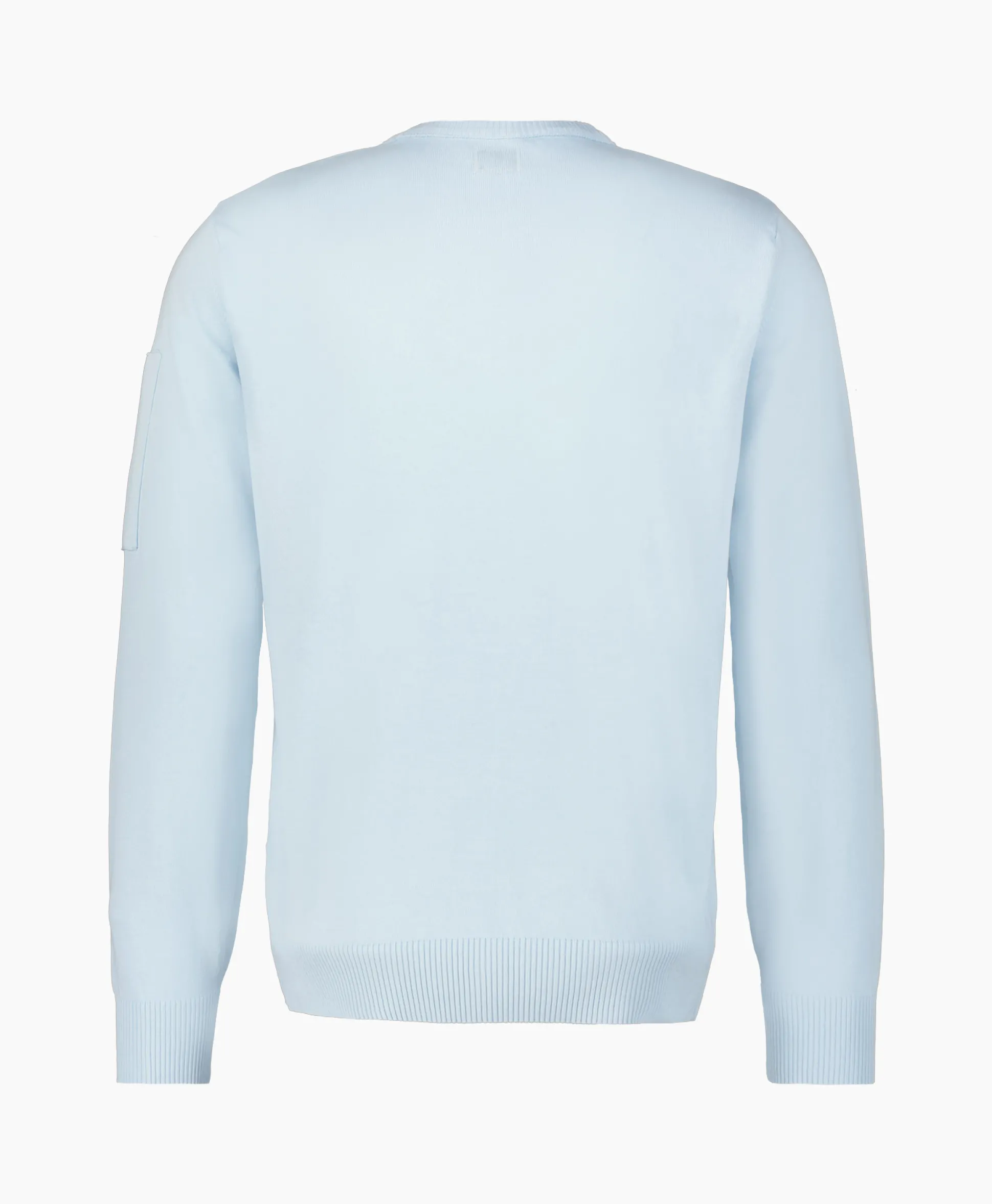 Cp Company Pullover Cotton Crepe Knit Licht Blauw