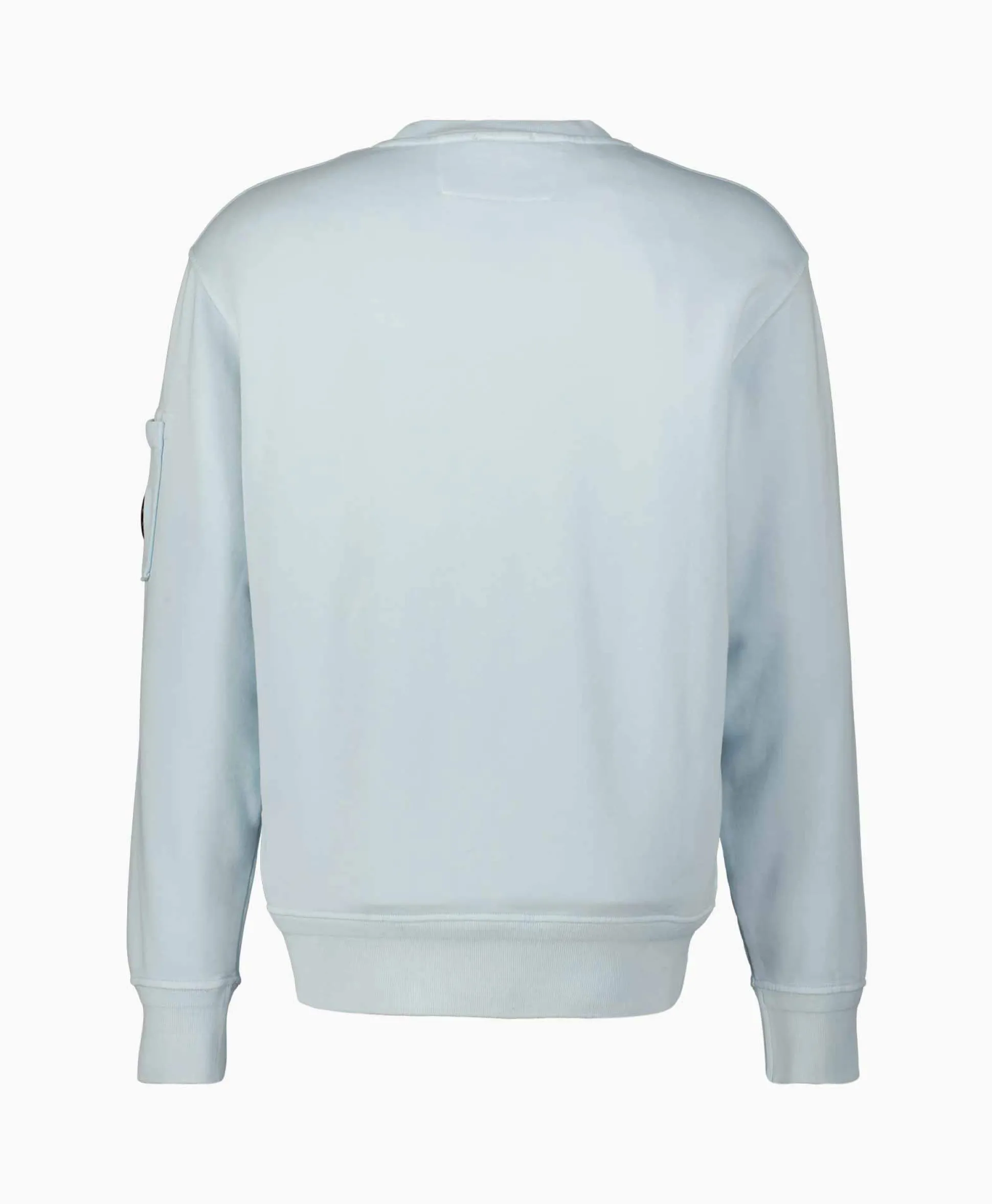 Cp Company Sweater Cotton Diagonal Fleece Lens Licht Blauw
