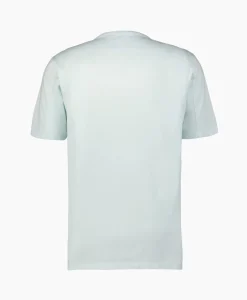 Cp Company T-Shirt Jersey Resist Dyed Logo Licht Blauw