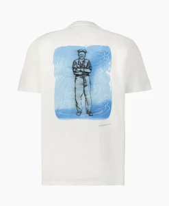 Cp Company T-Shirt Korte Mouw Jersey Artisanal British Sailor Wit