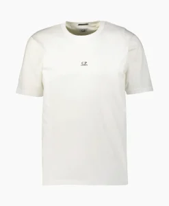 Cp Company T-Shirt Mercerized Jersey Logo Wit