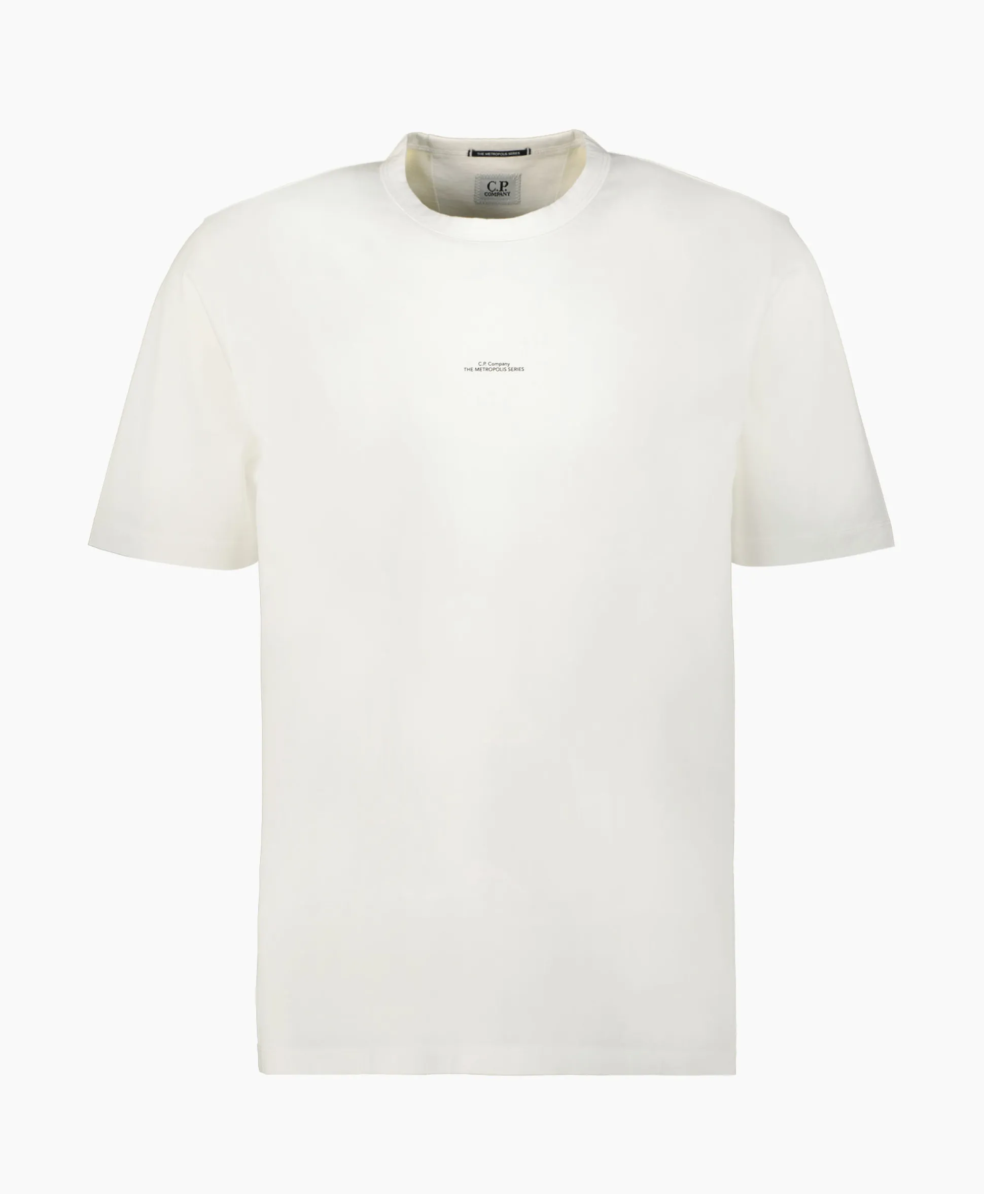 Cp Company T-Shirt Metrolopolis Mercerized Jersey Logo Wit