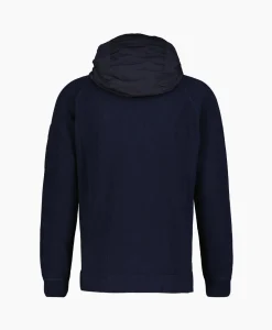 Cp Company Vest Cotton Mixed Hooded Knit Donker Blauw
