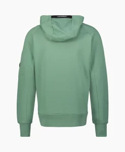 Cp Company Vest Diagonal Raised Fleece Zipped Groen