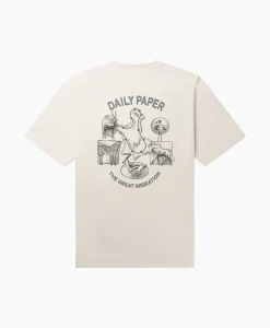 Daily Paper T-Shirt Korte Mouw Migration Ecru