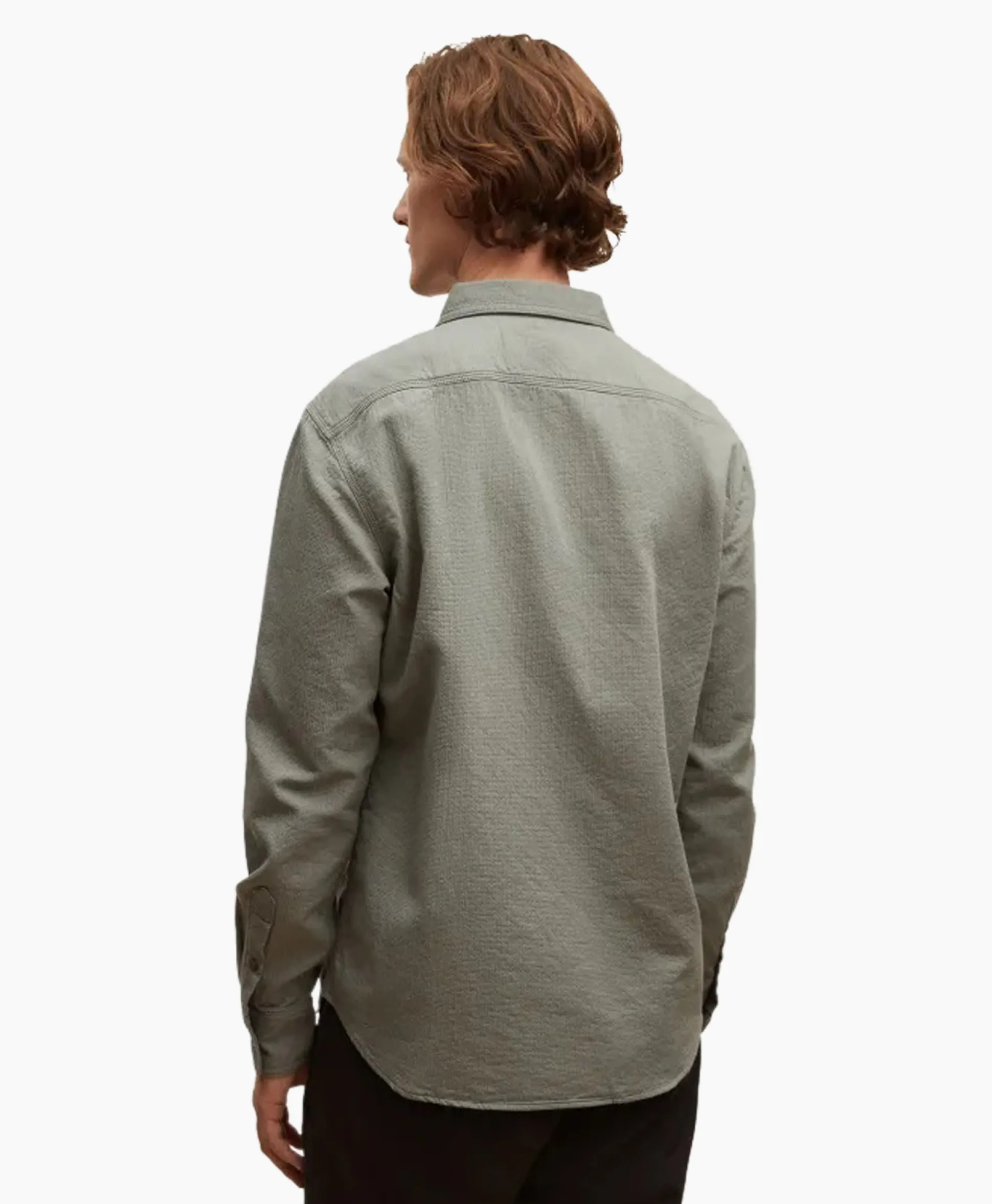 Denham Overhemd Worker Reg Shirt Sfm Groen