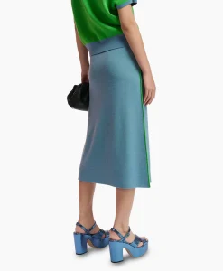 Essentiel Antwerp Midi Rok Folder Blauw