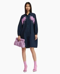 Essentiel Antwerp Mini Jurk Frilled Blauw