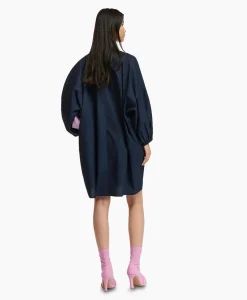 Essentiel Antwerp Mini Jurk Frilled Blauw