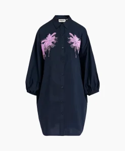 Essentiel Antwerp Mini Jurk Frilled Blauw