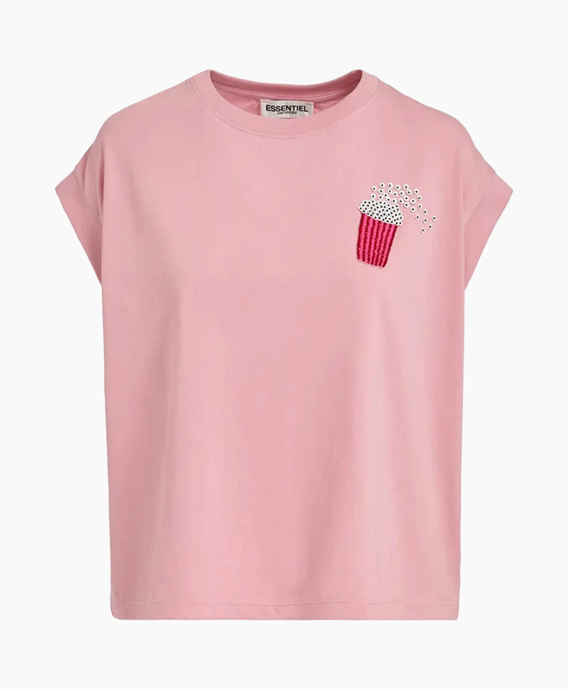 Essentiel Antwerp T-Shirt Korte Mouw Faustina Rood
