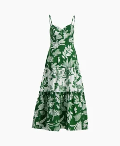 Farm Rio Midi Jurk Forest Soul Mix Groen