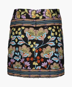 Farm Rio Minirok Flowery Black Zwart