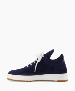 Filling Pieces Sneaker Low Top Suede Donker Blauw