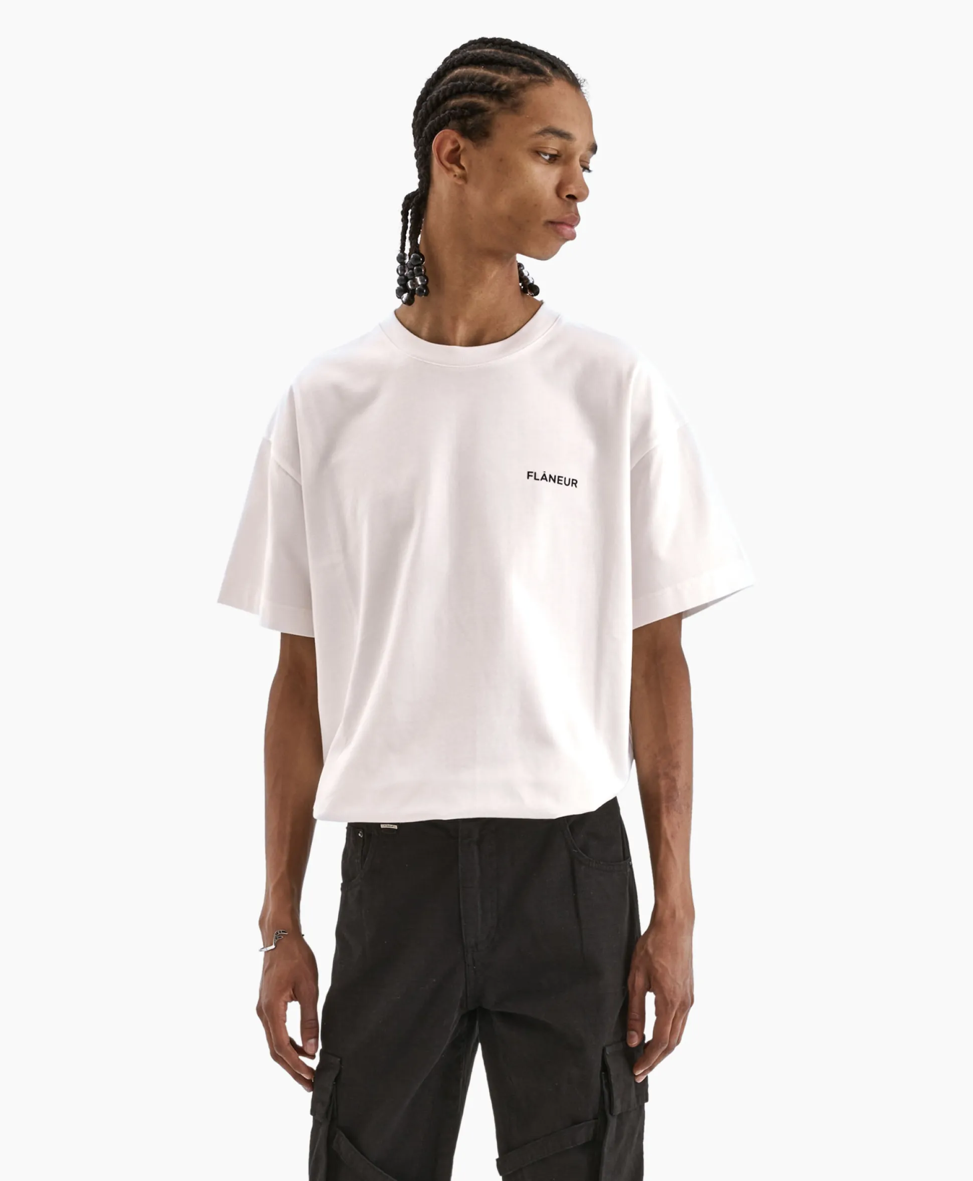 Flaneur T-Shirt Korte Mouw Essential Wit