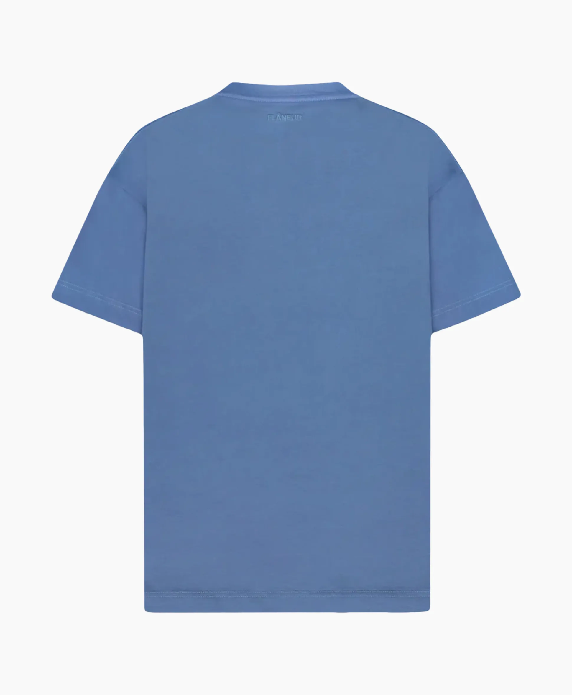 Flaneur T-Shirt Korte Mouw Floral Watercolor Blauw