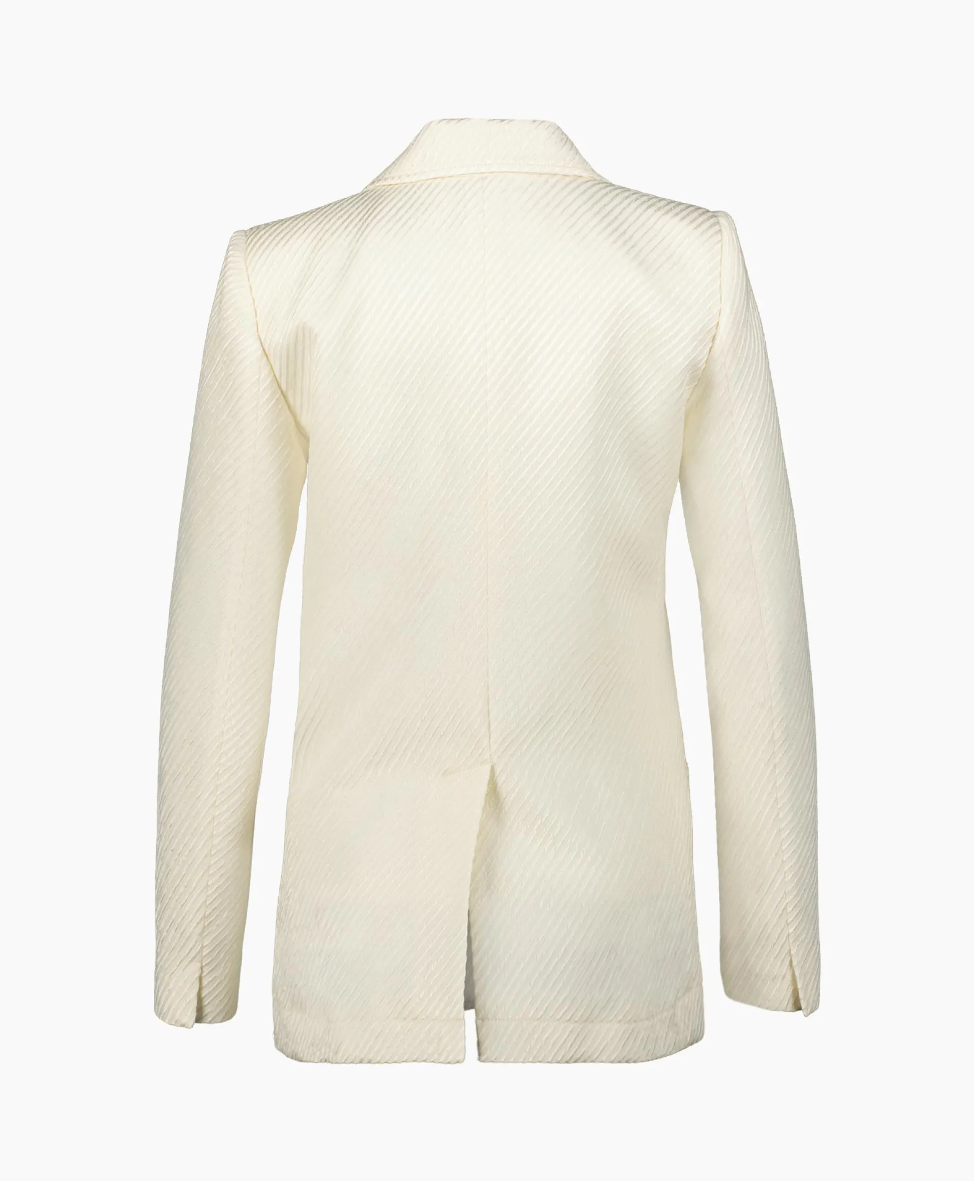 Forte_Forte Blazer Jacket Diagonal Structure Couture Ecru
