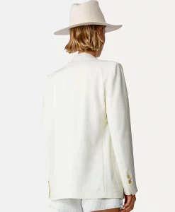 Forte_Forte Blazer Tweed Viscose Silk Jacket Off White