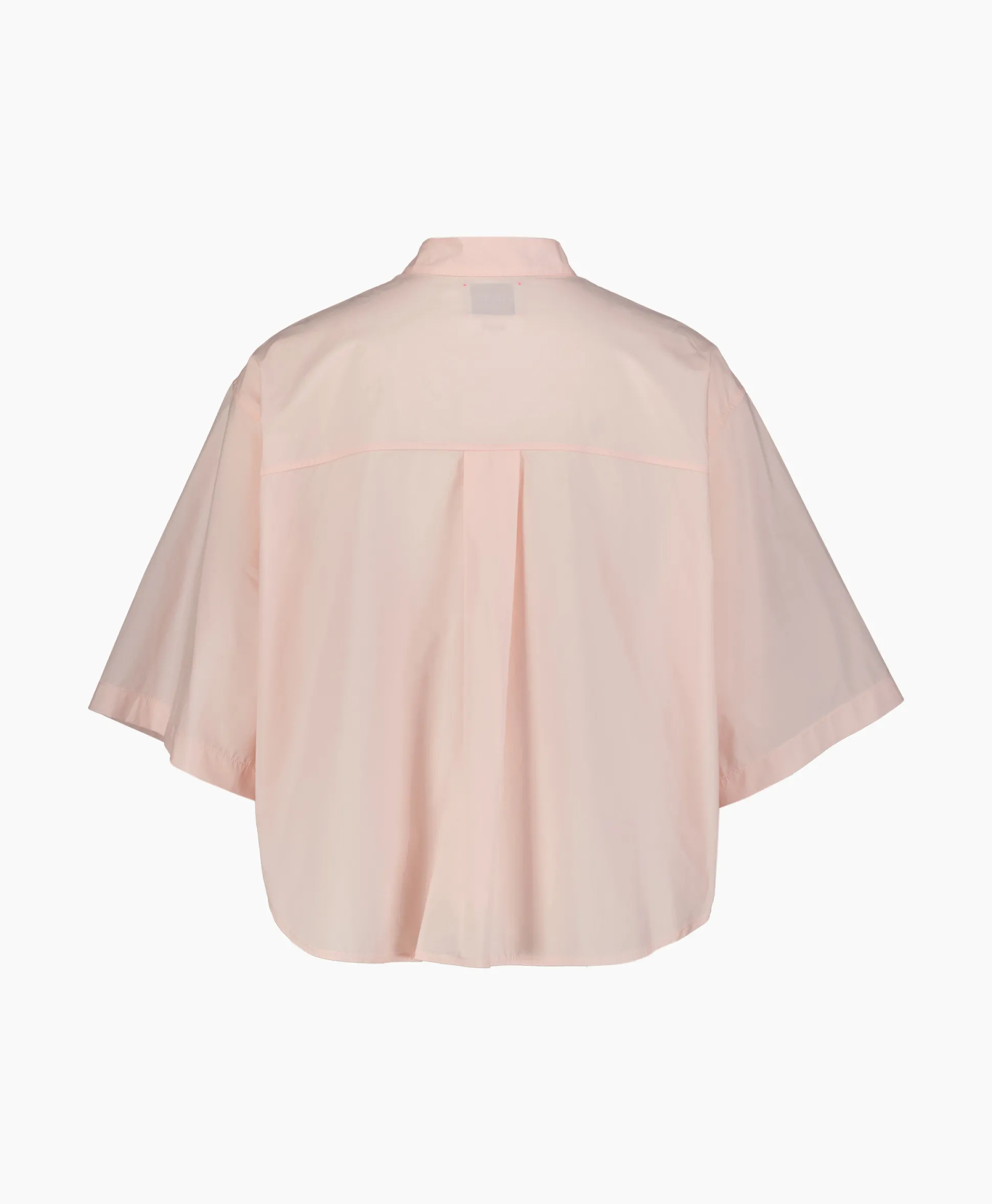 Forte_Forte Blouse Bci Cotton Popeline Half Sleeves Rose