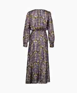 Forte_Forte Maxi Jurk Print Fil Coup Long Dress Norther Light Blauw