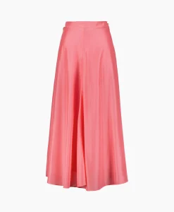 Forte_Forte Midi Rok Habotai Silk Roze