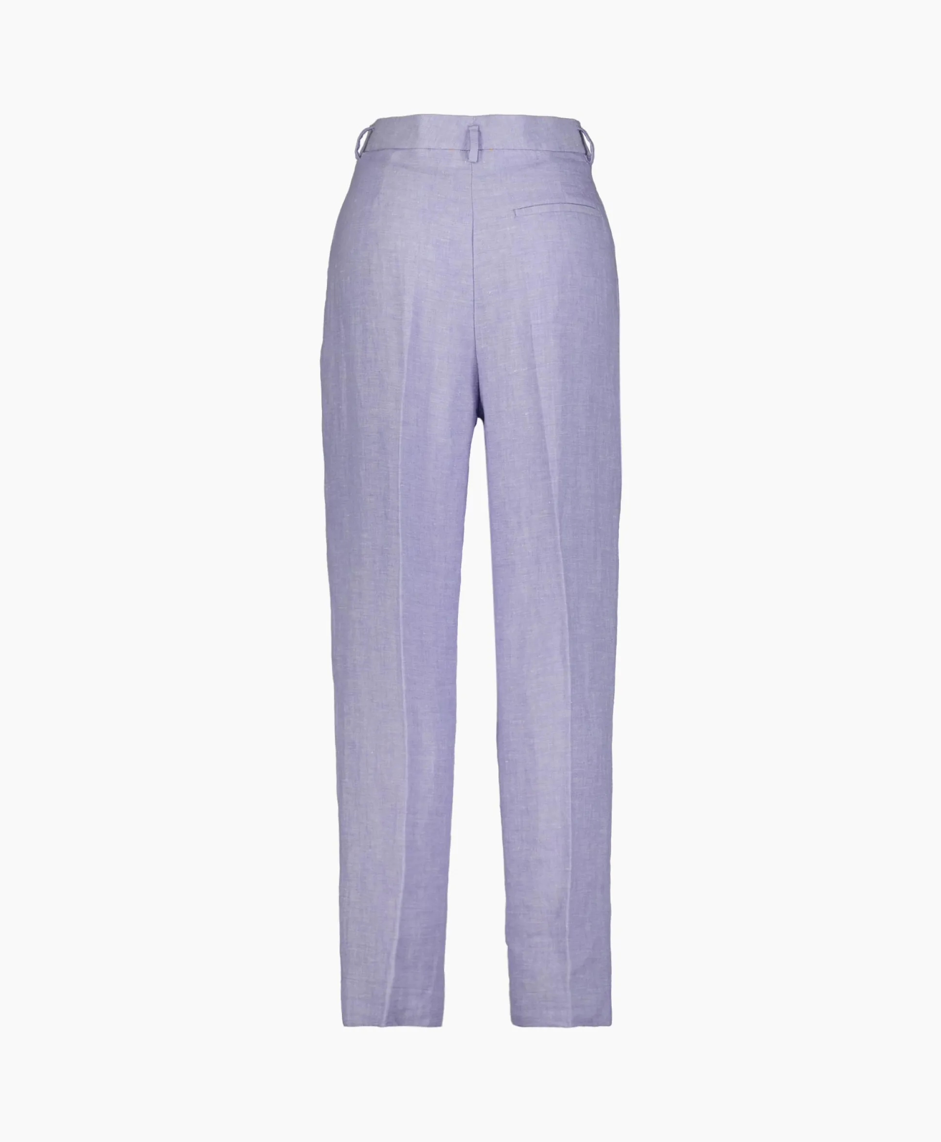 Forte_Forte Pantalon Chic Linen Herringbone High Waist Lila