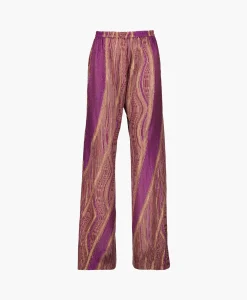 Forte_Forte Pantalon Lurex Jacquard Jersey Flared Paars