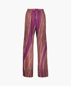Forte_Forte Pantalon Lurex Jacquard Jersey Flared Paars