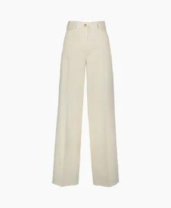 Forte_Forte Pantalon Viscose Cotton Chic Twill 5 Pockets Ecru