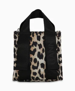 Ganni Crossbody Tas Recycled Tech Mini Tote Bruin