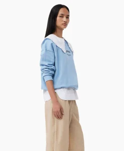 Ganni Pullover Isoli Oversized Blauw