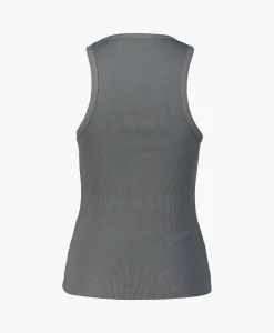 Ganni Top Graphic Rib Sun Grijs