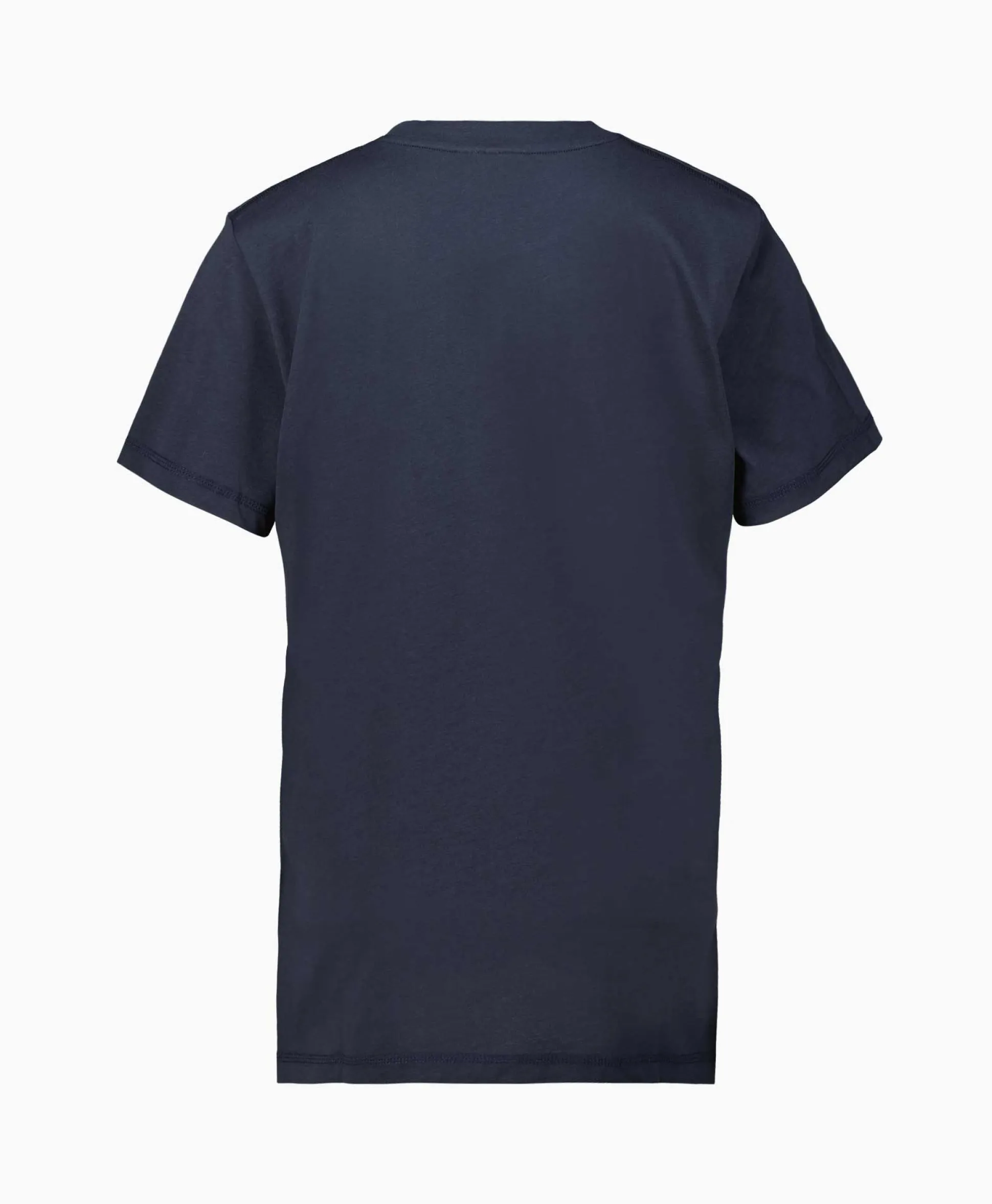 Ganni T-Shirt Korte Mouw Thin Jersey Relaxed O-Neck Donker Blauw