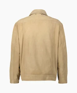 Golden Goose Jack Journey M's Full Zip Coach Waxed Leather Taupe