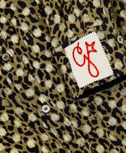 Golden Goose Midi Jurk Golden W's Chemisier Leopard Print Fil C Beige