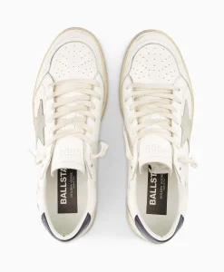 Golden Goose Sneaker Ballstar Leather Upper Suede Star Shiny Le Off White