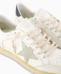 Golden Goose Sneaker Ballstar Leather Upper Suede Star Shiny Le Off White