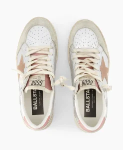 Golden Goose Sneaker Ballstar Laminated Upper Washed Suede Star Zilver