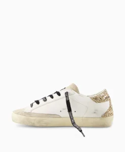 Golden Goose Sneaker Super-Star Leather Upper Glitter Star Off White