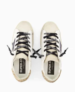 Golden Goose Sneaker Super-Star Leather Upper Glitter Star Off White