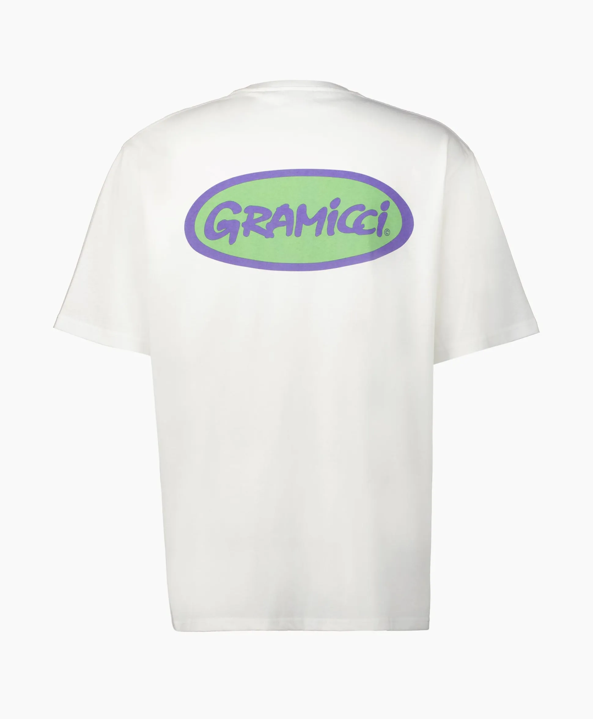 Gramicci T-Shirt Korte Mouw Grammici Oval Wit