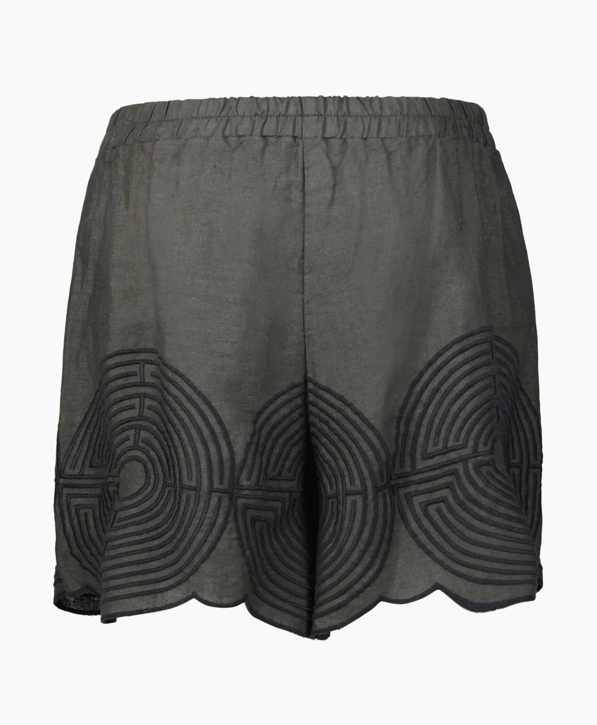 Greek Archaic Kori Korte Broek Labyrinth Khaki