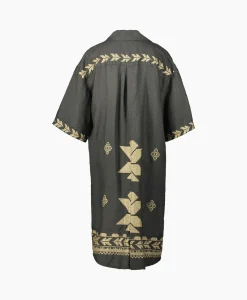 Greek Archaic Kori Maxi Jurk Aeolis Pocket Khaki