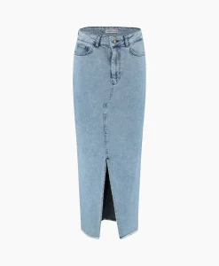 Harper & Yve Midi Rok Yve-Sk Licht Blauw
