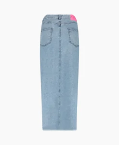 Harper & Yve Midi Rok Yve-Sk Licht Blauw